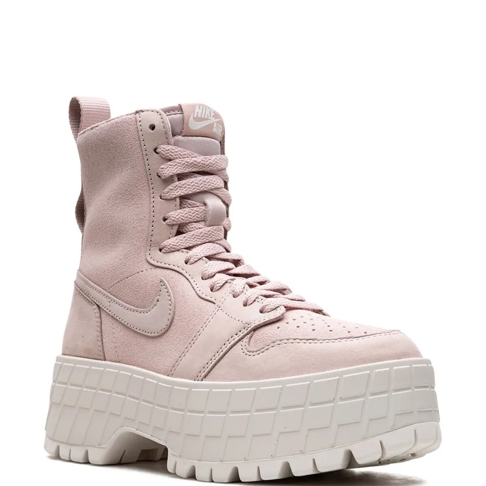 Size 12-Air Jordan 1 Brooklyn High Pink Oxford W. NEW - Picture 2 of 8
